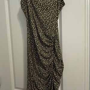 Windsor Olive Floral Midi Dress